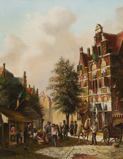 Image for Lot Johann Hendrik Haanstra - Dutch Town