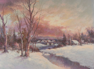 Hyun Bo Yoo - Untitled (snowy sunset)