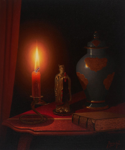 Rudy Ruschè - Statue Vase &amp; Candle