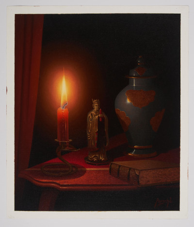 Rudy Ruschè - Statue Vase &amp; Candle