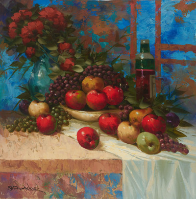 Image for Lot Pierre Latour - Still life in Red and Blue