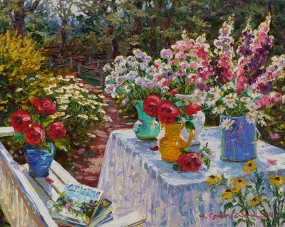 Image for Lot H. Gordon Wang - Flowers in the Garden