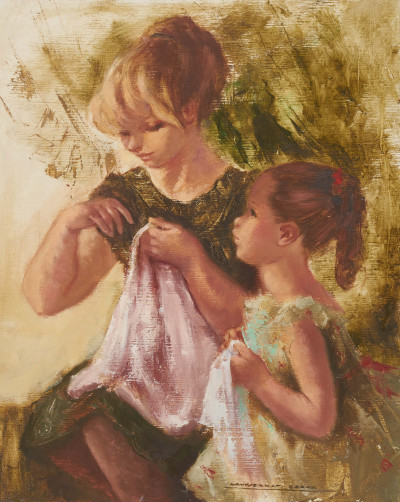 Image for Lot Montserrat Barta - Mother and Child Sewing