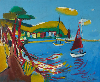 Image for Lot L Leitgeb - Boats in the Harbor