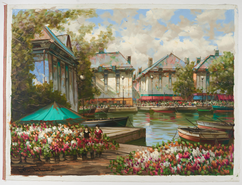 Pierre Latour - Flower Market Canal
