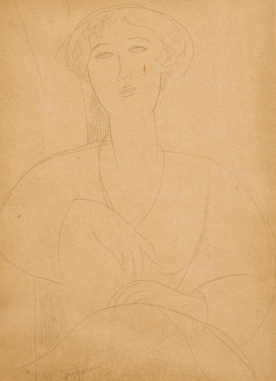 Image for Lot Amedeo Modigliani - Buste de Jeune Fille
