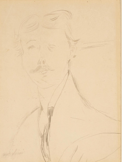 Image for Lot Amedeo Modigliani - Portrait d'un Jeune Honne