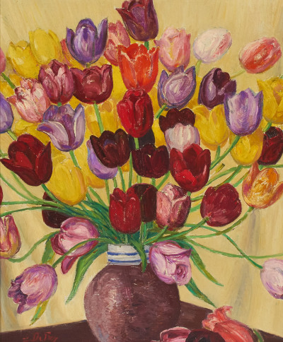 Image for Lot Leon Detroy - Bouquet of Tulips