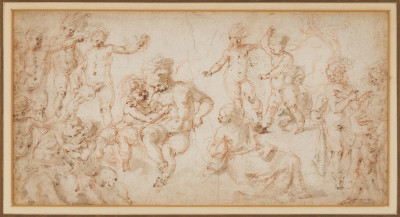 Image for Lot Cesare Pollini - Study for Figures and Cherubs