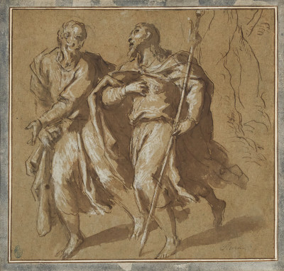 Image for Lot Palma il Giovane - Two Pilgrims on the Way to Emmaus