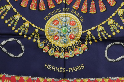 Hermes Silk Scarf Parures Des Sables