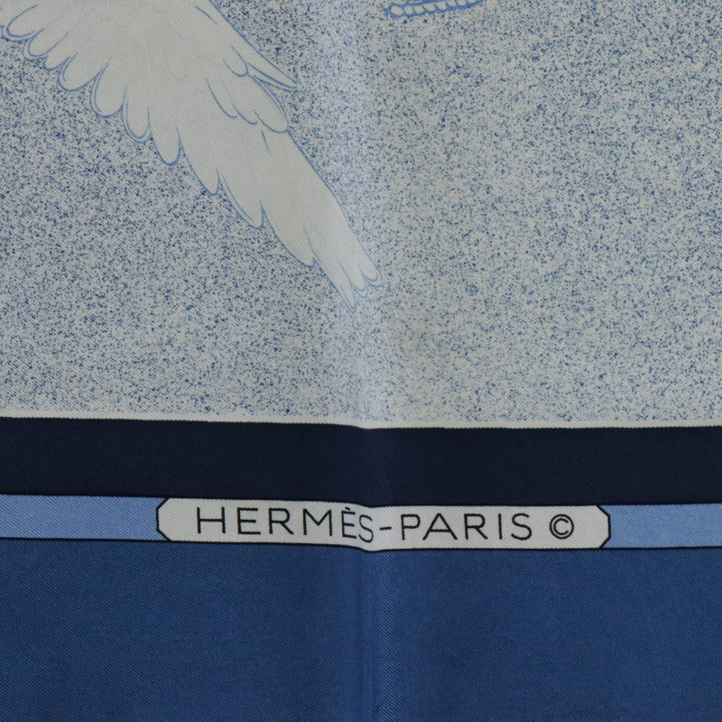 Hermes Silk Scarf Oiseaux Migrateurs