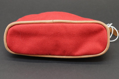 Hermes Red Canvas Bolide Pouch 15