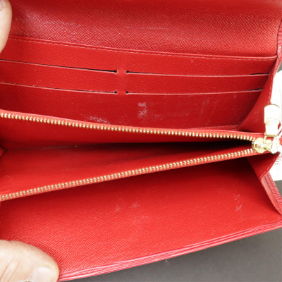 Louis Vuitton Red Epi Leather Sarah Wallet