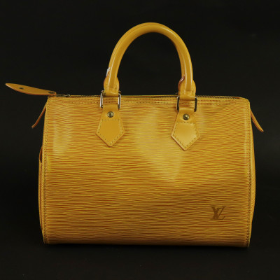 Image for Lot Louis Vuitton Yellow Epi Leather Speedy 25