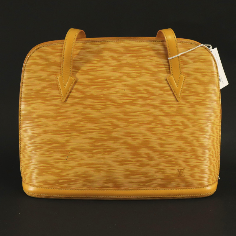 Louis Vuitton Vintage Tassel Yellow Lussac Leather Tote