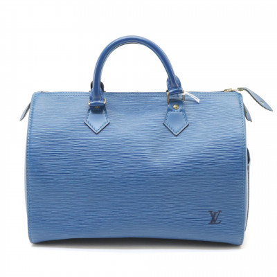 Image for Lot Louis Vuitton Blue Epi Leather Speedy 30