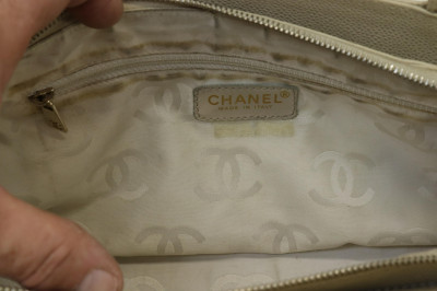 Chanel Zip Logo Shoulder Bag