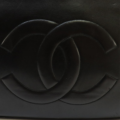 Chanel Front Pocket Turnlock Logo Tote