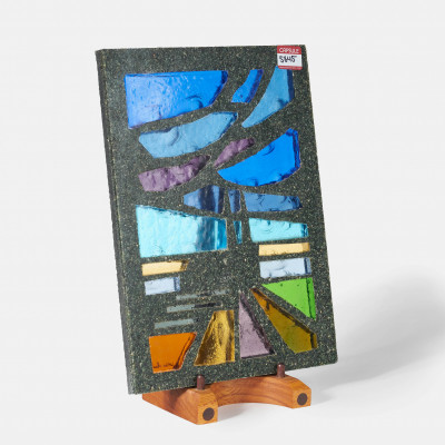 Gabriel Loire - Untitled (Cement and stained glass slab)