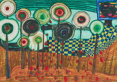 Image for Lot Friedensreich Hundertwasser - Black Girl-Discovery in the Blue Mountains of the Kingdom of the Toros