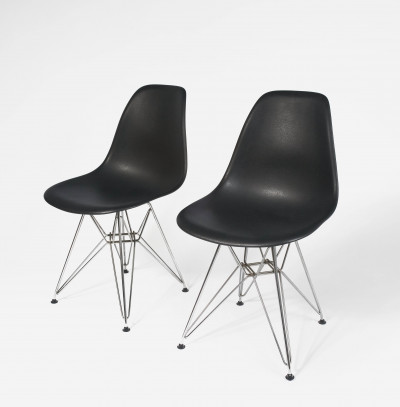 Image for Lot Charles and Ray Eames - Group of Two (2) Eames Molded Plastic Side Chairs