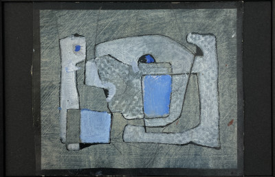 Benoît Gilsoul - Untitled (Blue and gray composition)
