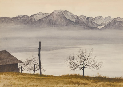 Image for Lot Reynolds Thomas - Untitled (Mountain view)