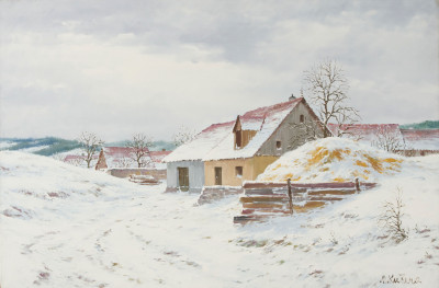 Image for Lot Vladimír Novák - Untitled (winter barn)