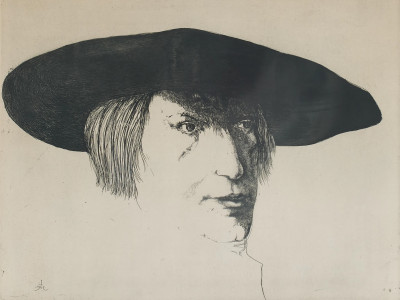 Image for Lot Leonard Baskin - Portrait of Lucas Van Leyden