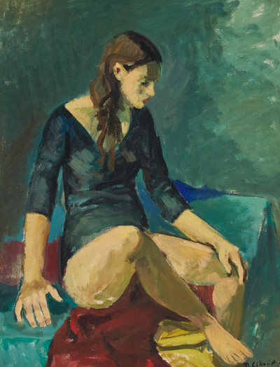 Nicolai Cikovsky - Untitled (Seated woman)