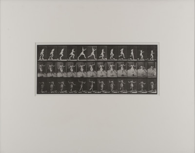 Eadweard Muybridge - Animal Locomotion: Plate 170 Movements, Female, Jumping from stone to stone across a brook