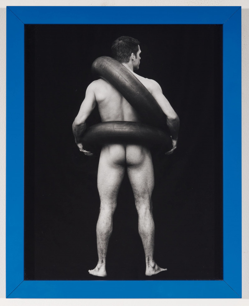 Unknown Artist - Two male figures with inner tubes