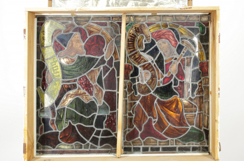 Stained Glass Double Panel Window Prophets