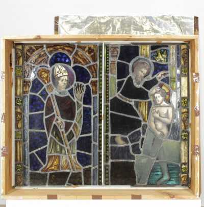 4 Ecclesiastical Stained Glass Windows Geyling