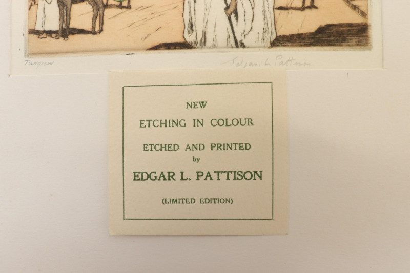 Edgar L Pattison 'Tangiers' Color Etching