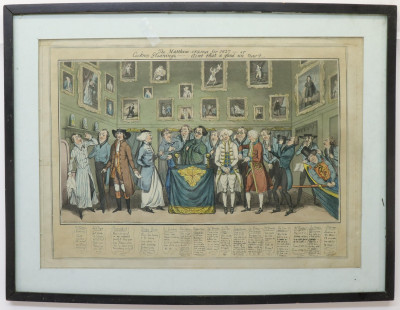 'The Mattheworama for 1827' 2 color etchings