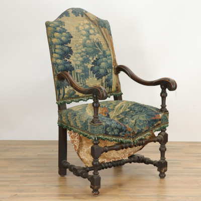 Image for Lot Cont Baroque Chair 17th C Brussels Verdure