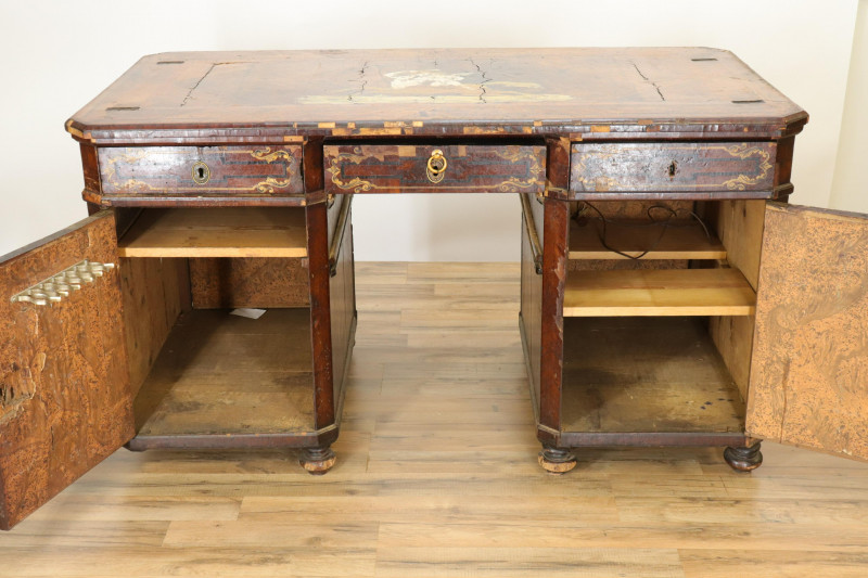 Continental Mahogany Partner's Desk 18th/19th C