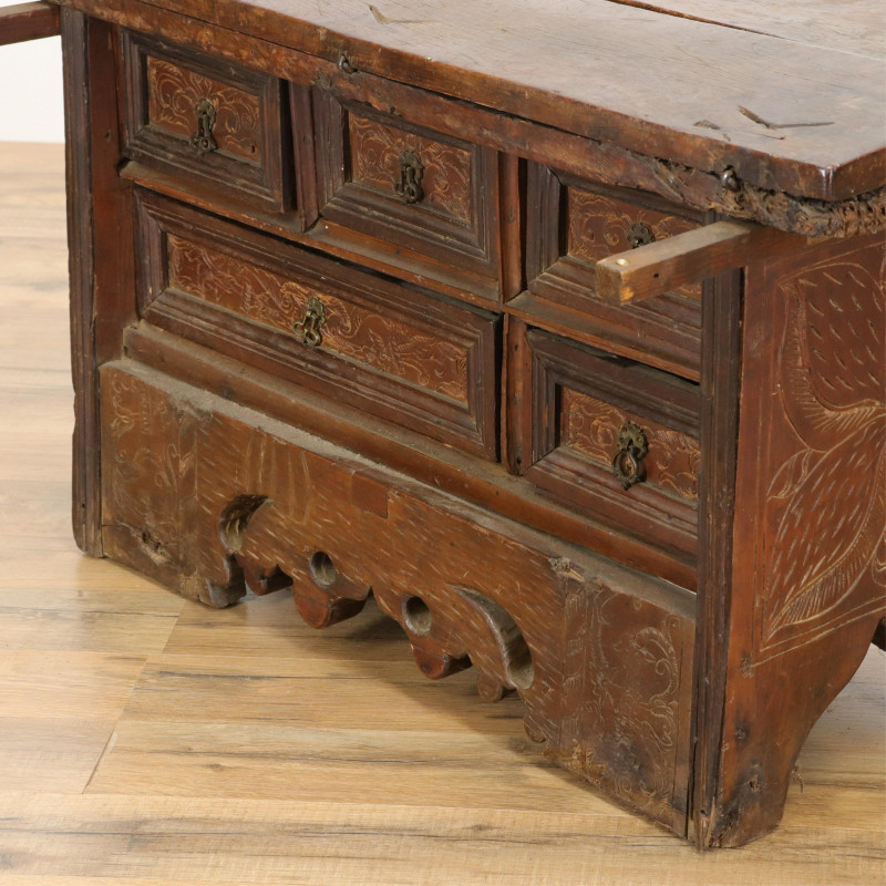 Spanish Baroque Foldopen Low Cabinet/Table