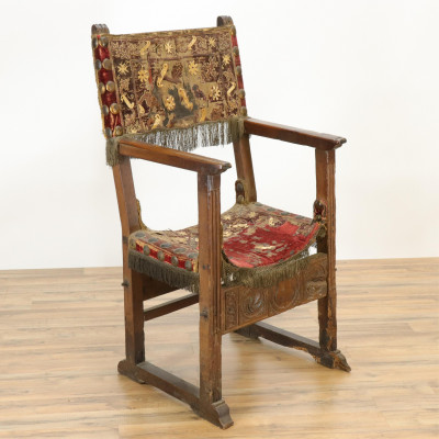 Image for Lot Spanish Baroque Arm Chair