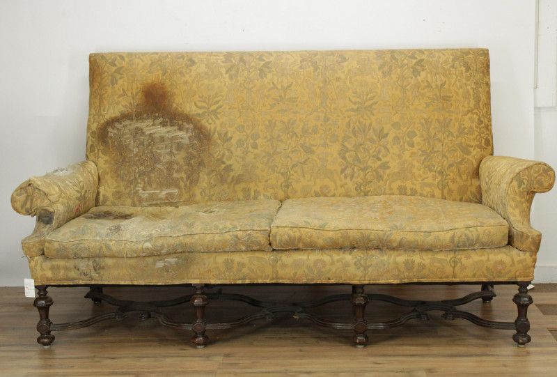 William Mary Style Walnut Sofa