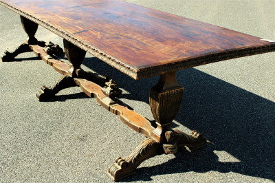 Renaissance Style Large Refractory Table L 19th C