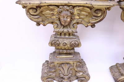 Pr Italian Baroque Reliquary Cabinets 17th C