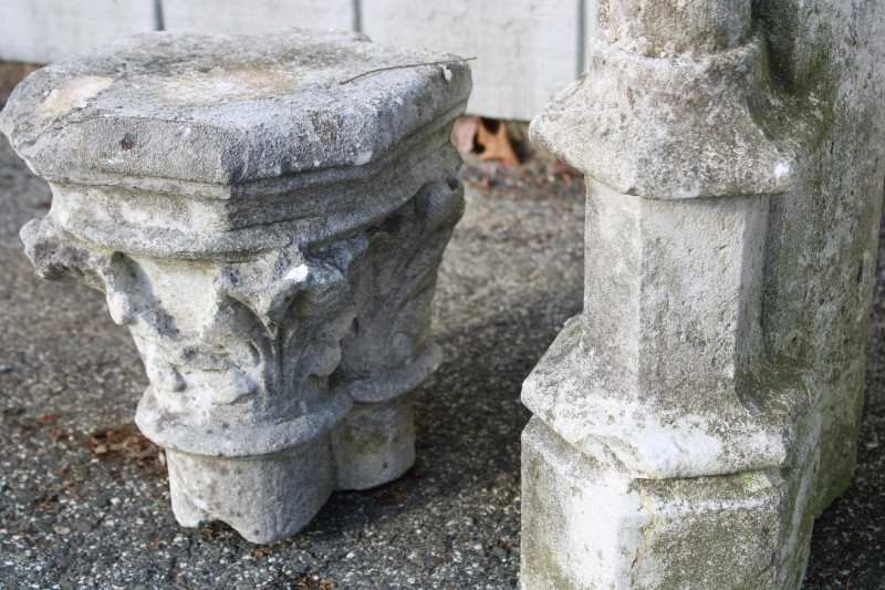 Medieval Carved Limestone Pilaster Plinth
