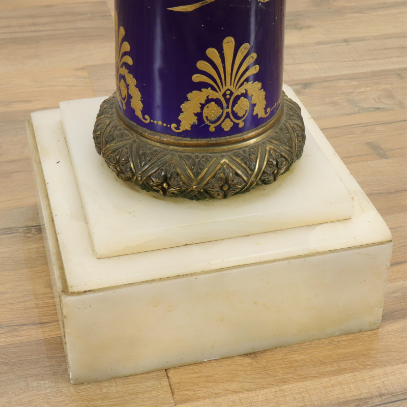 Napoleon III Ormolu Porcelain Onyx Pedestal