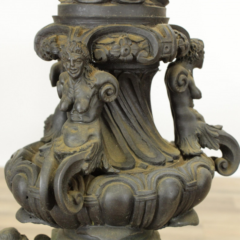 Renaissance Revival Bronze Torchere Lamps c1880