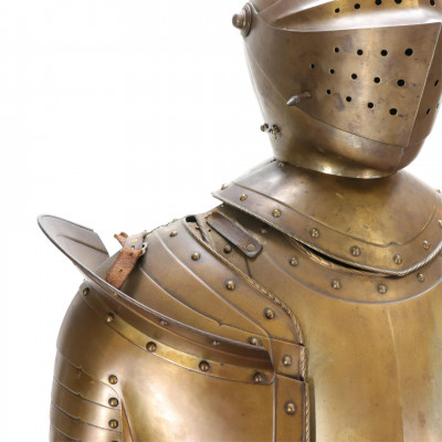 Knight's Suit of Armor Helmet Sword 19th/20th C