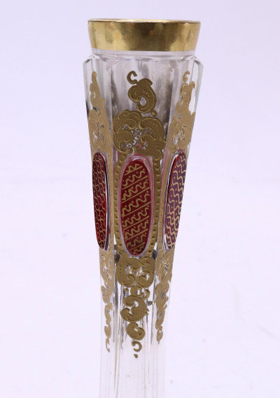 3 Bohemian Glass Items Blenko Glass Jar
