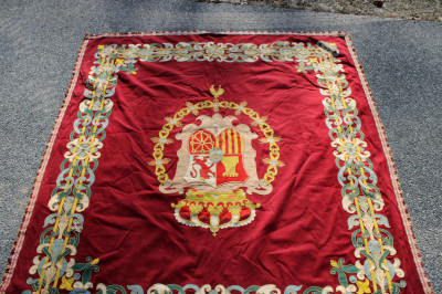 English Armorial Wool Tapestry